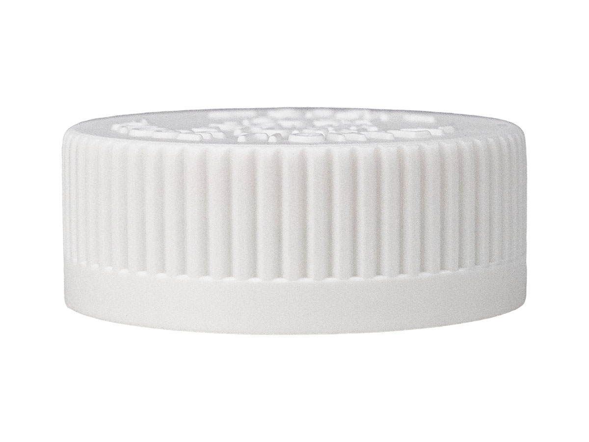 38/400 Finish, White, Caps, CRC, Fine Ribbed, Pulp/HS Lnr