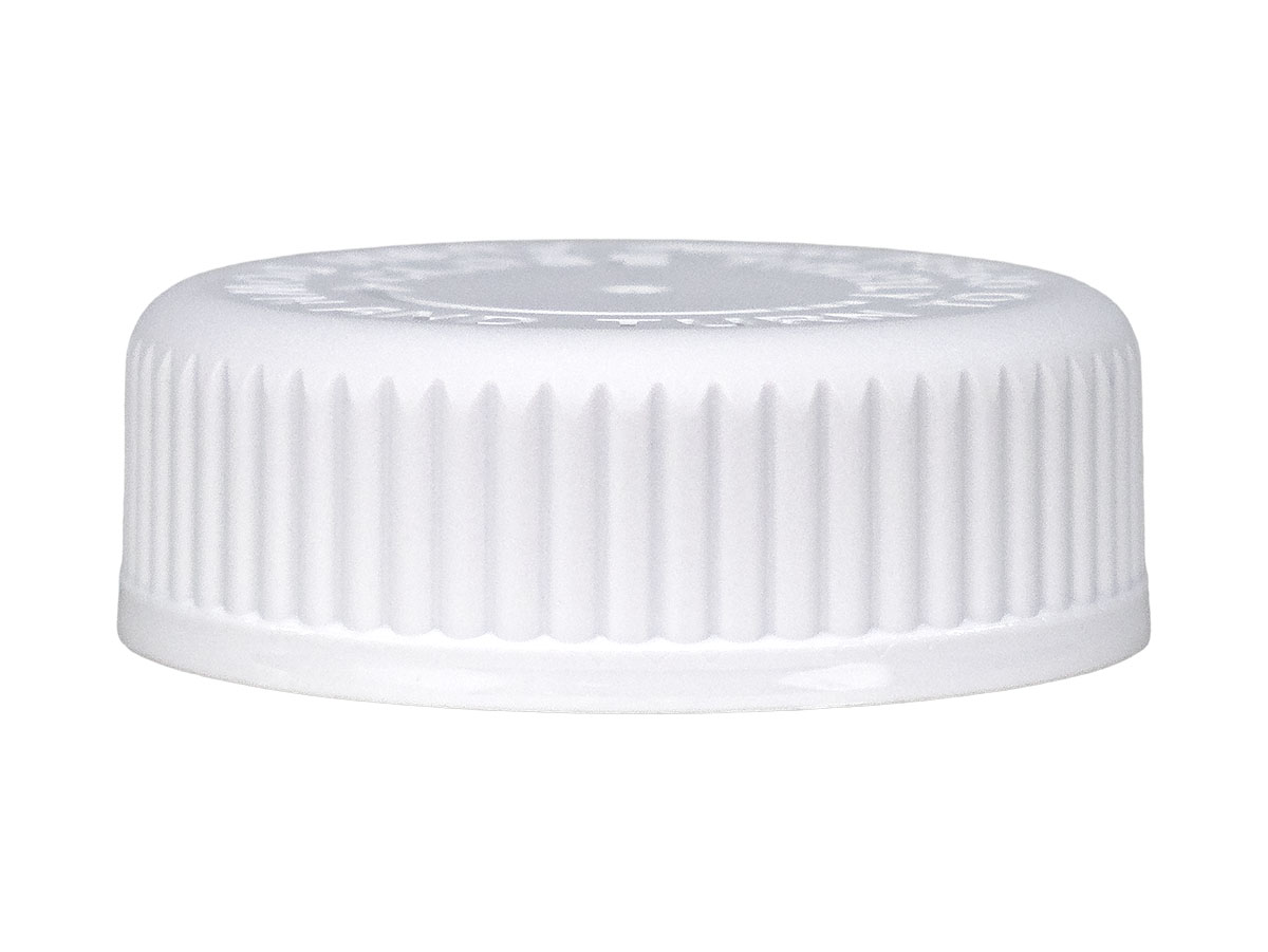 38/400 Finish, White, Caps, CRC, Fine Ribbed, Pulp/HS Lnr