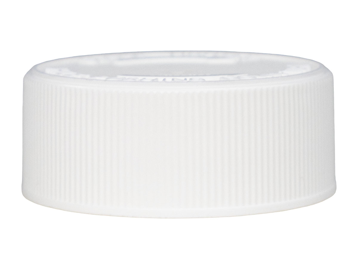 38/400 Finish, White, Caps, CRC, Fine Ribbed, Vented Foam Lnr