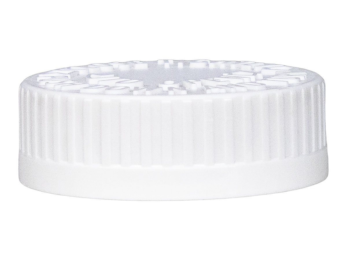 45/400 Finish, White, Caps, CRC, Fine Ribbed, Pulp/HS Lnr