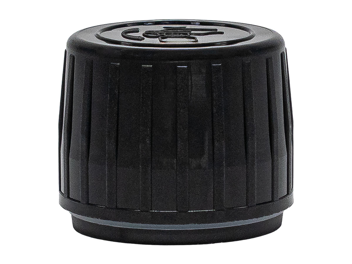 28mm Te Finish, Black, Caps, Crc, Ribbed, Pictorial, Foam Lnr