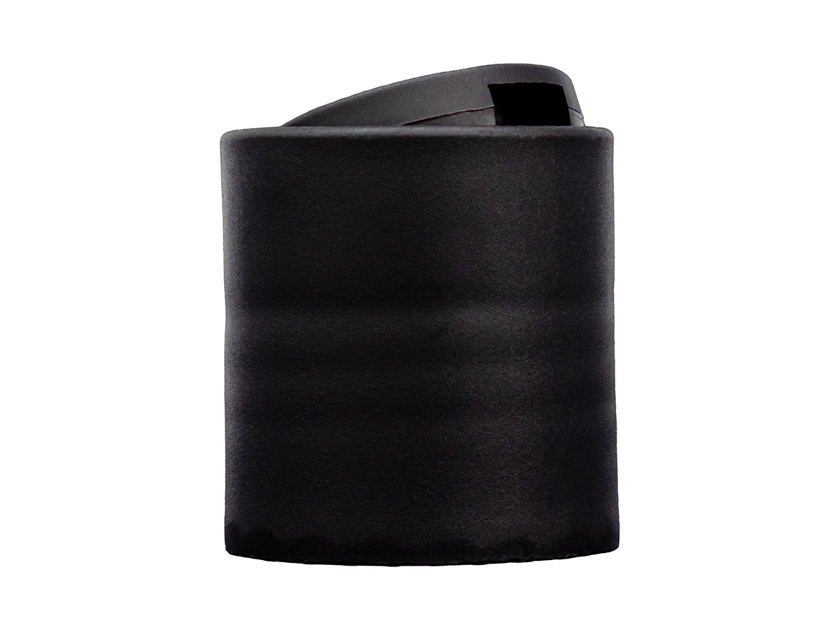 20/410 Finish, Black, Caps, Dispensing, Matte, Disc-Top, .245" Orf, (F)