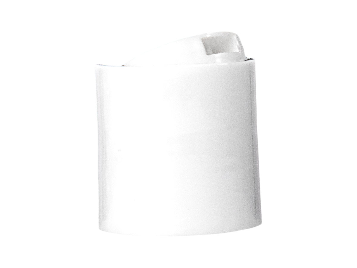 24/410 Finish, White, Caps, Dispensing, Smooth, Disc-Top, .240" Orf, (F)