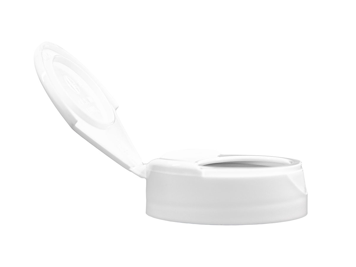 38/400 Finish, White, Caps, Dispensing, Smooth, Snap-Top, 1.10" Orf, HS Lnr