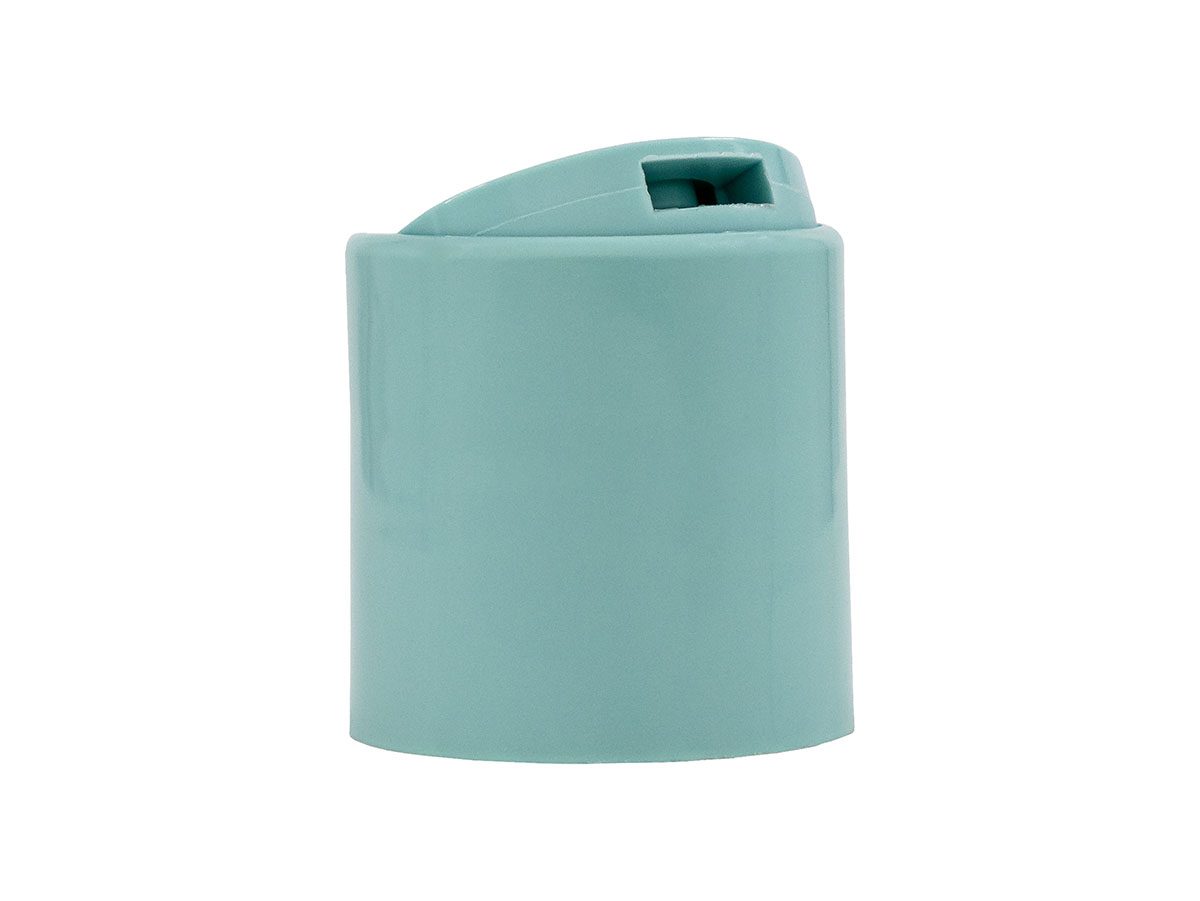 24/410 Finish, Green, Caps, Dispensing, Smooth, Disc-Top, .316" Orf, (D)
