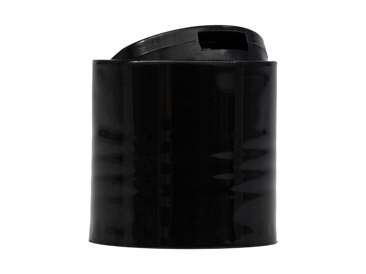 24/410 Finish, Black, Caps, Dispensing, Smooth, Disc-Top, .310" Orf, (F)