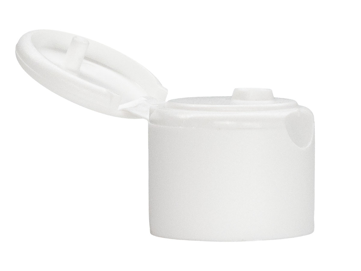 24/410 Finish, White, Caps, Dispensing, Matte, Snap-Top, .109" Orf