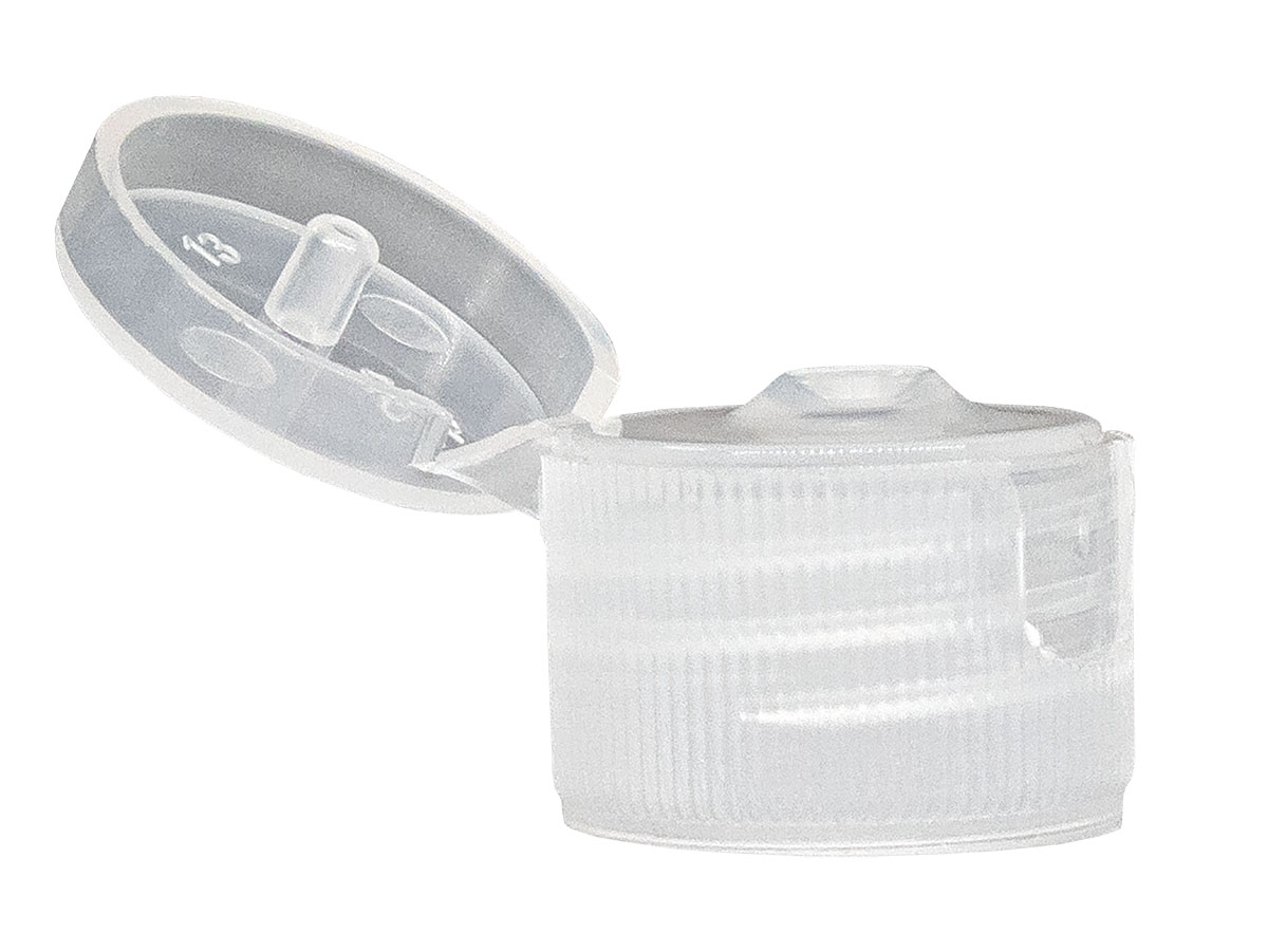 20/410 Finish, Natural, Caps, Dispensing, Fine Ribbed, Snap-Top, .111" Orf