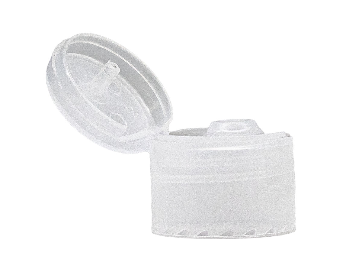 24/410 Finish, Natural, Caps, Dispensing, Fine Ribbed, Snap-Top, .128 " Orf