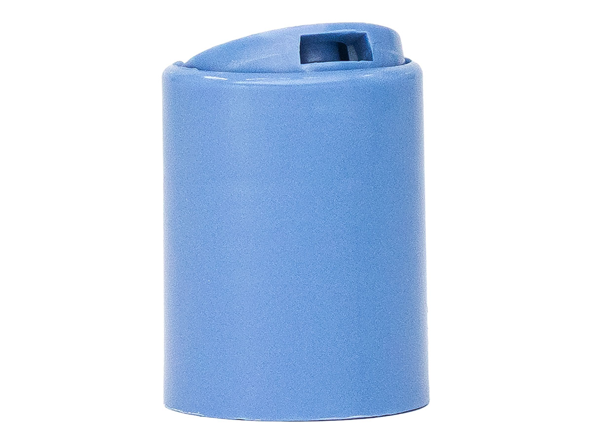 24/415 Finish, Blue, Caps, Dispensing, Smooth, Disc-Top, .315" Orf, (D)