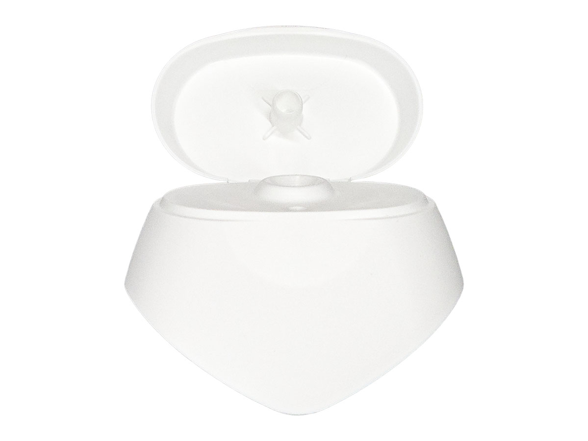 26mm Snap-On Finish, White, Caps, Dispensing, Matte, Euro Oval Snap-Top, .110" Orf