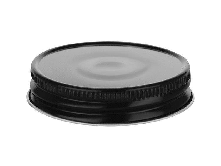 70/450 Finish, Black, Caps, Metal, Ribbed Neck, Plastisol Lnr