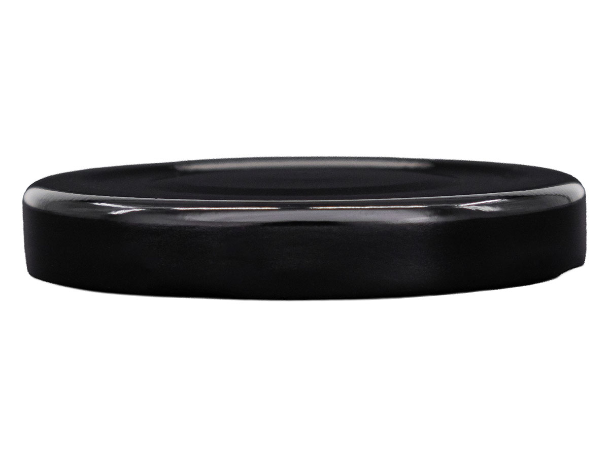 58mm 4 Lug Finish, Black, Caps, Metal, Smooth, Safety Button, Beige Inner, Plastisol Lnr
