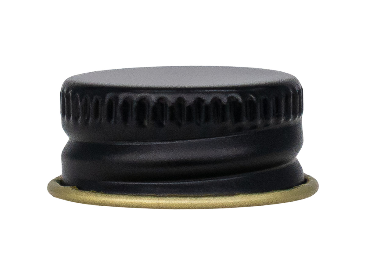 20/400 Finish, Black, Caps, Metal, Ribbed Neck, Pulp Lnr