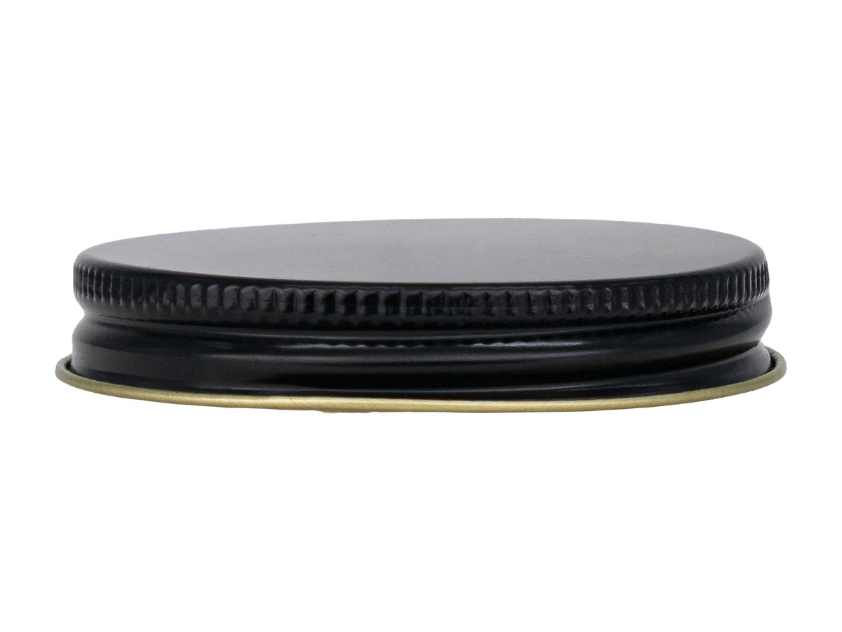 58/400 Finish, Black, Caps, Metal, Ribbed Neck, Pulp/Foil Lnr