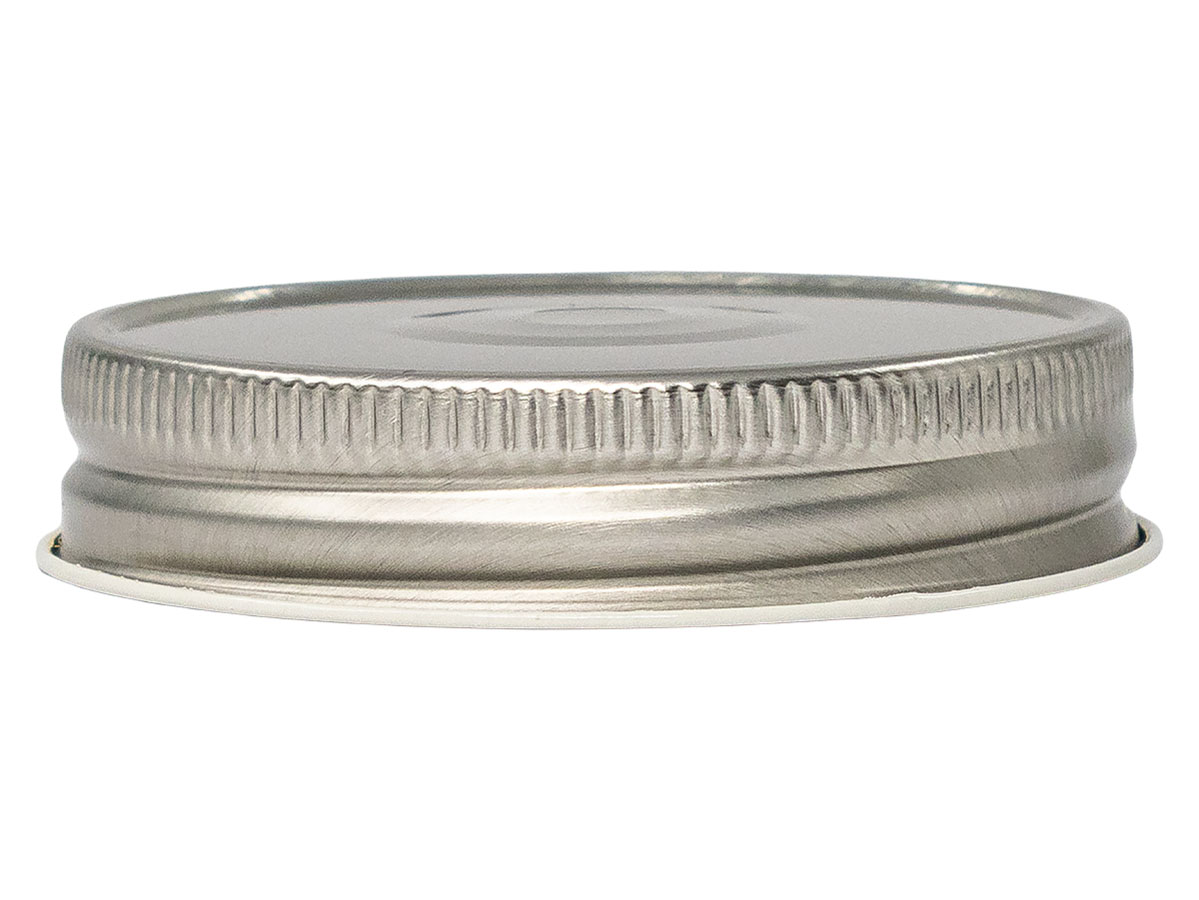 70/450 Finish, Silver, Caps, Metal, Ribbed Neck, Safety Button, Plastisol Lnr