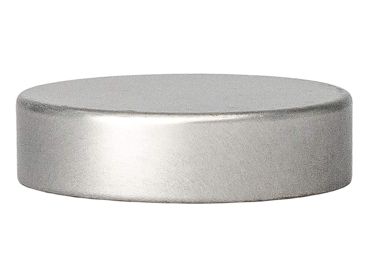 38/400 Finish, Silver, Caps, Metal, Smooth, Foam Lnr