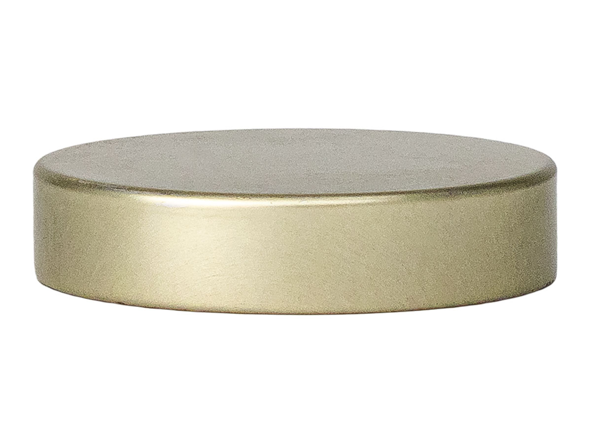 45/400 Finish, Gold, Caps, Metal, Smooth, Foam Lnr