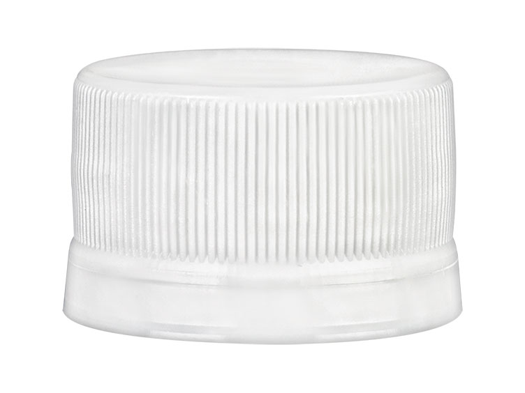 28mm TE Finish, White, Caps, Fine Ribbed, Beverage Style, Matte Top, EVA Lnr