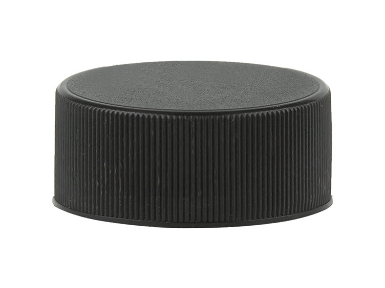 28/400 Finish, Black, Caps, Fine Ribbed, Stipple Top, Foam Lnr