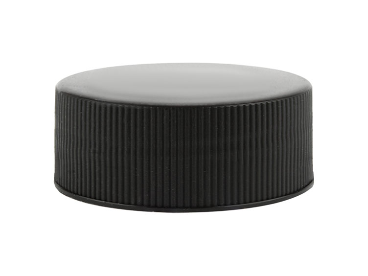 28/400 Finish, Black, Caps, Fine Ribbed, Smooth Top, Pulp/HS Lnr