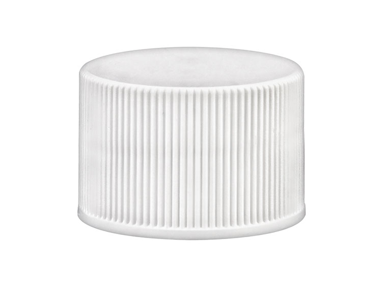 20/410 Finish, White, Caps, Fine Ribbed, Smooth Top, HS Lnr