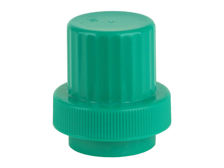 58mm Finish, Green, Caps, Ribbed, Drain Back Style, Graduated Fill Lines
