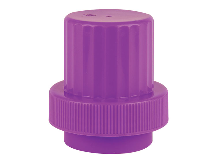 58mm Finish, Purple, Caps, Ribbed, Drain Back Style, Graduated Fill Lines