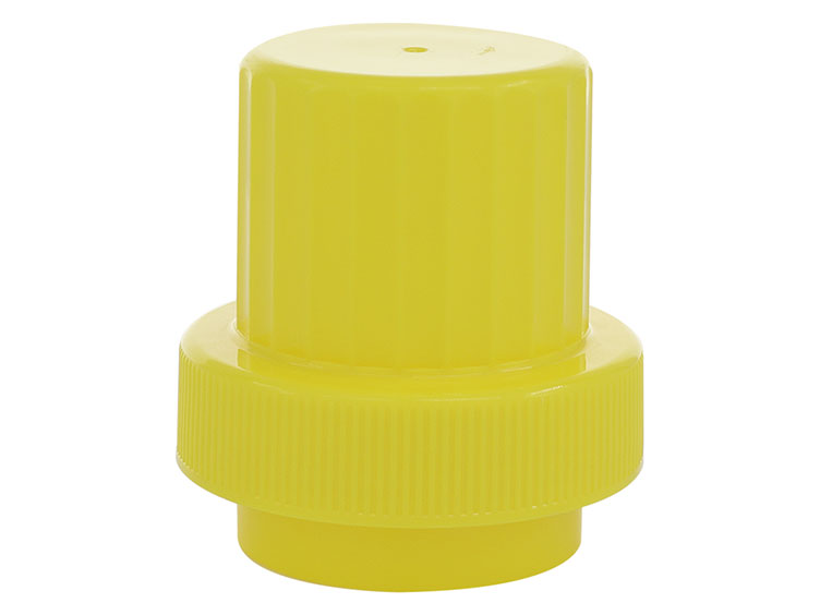 58mm Finish, Yellow, Caps, Ribbed, Drain Back Style, Graduated Fill Lines