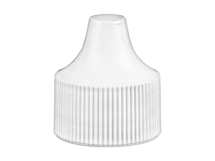 20/410 Finish, White, Caps, Fine Ribbed, Dropper Tip Style