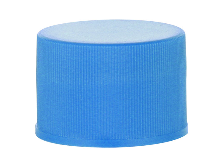 20/410 Finish, Blue, Caps, Fine Ribbed, Smooth Top, Foam Lnr