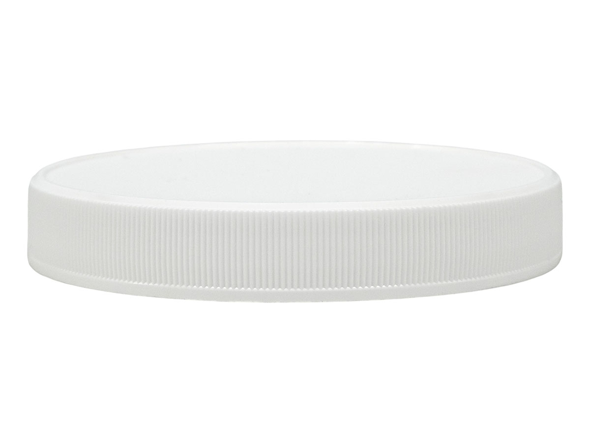 100/400 Finish, White, Caps, Fine Ribbed, Matte Top, Linerless