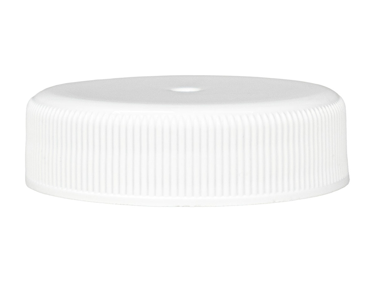 38/400 Finish, White, Caps, Fine Ribbed, Smooth Top, Foam Lnr