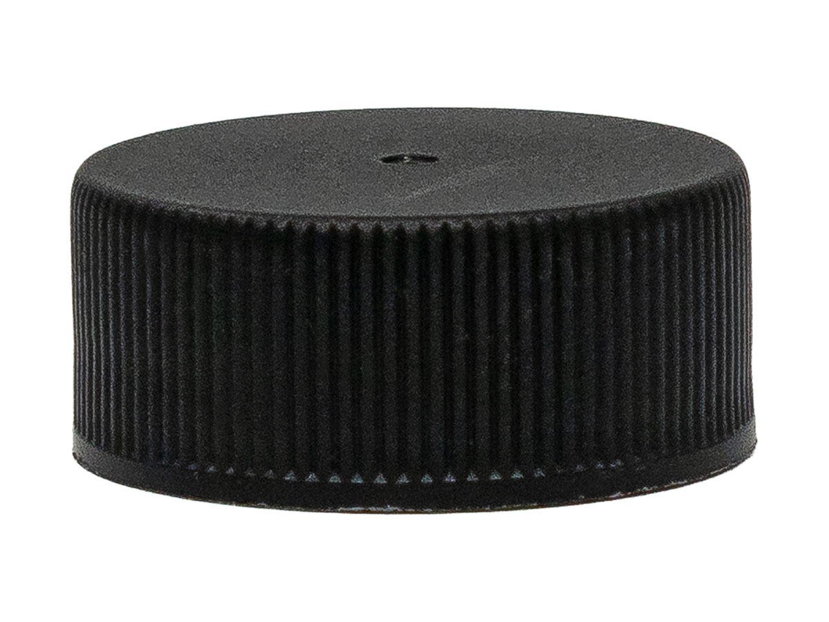 24/400 Finish, Black, Caps, Fine Ribbed, Matte Top, Dual Lnr, Foam And Hs