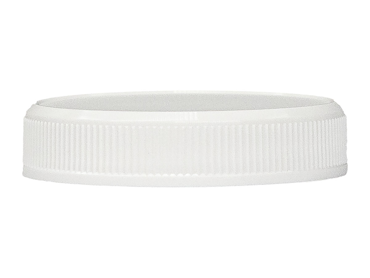 53/400 Finish, White, Caps, Fine Ribbed, Matte Top, Linerless