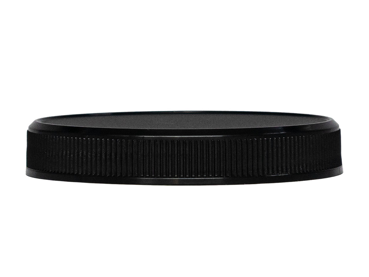 70/400 Finish, Black, Caps, Fine Ribbed, Matte Top, Pulp/Hs Lnr