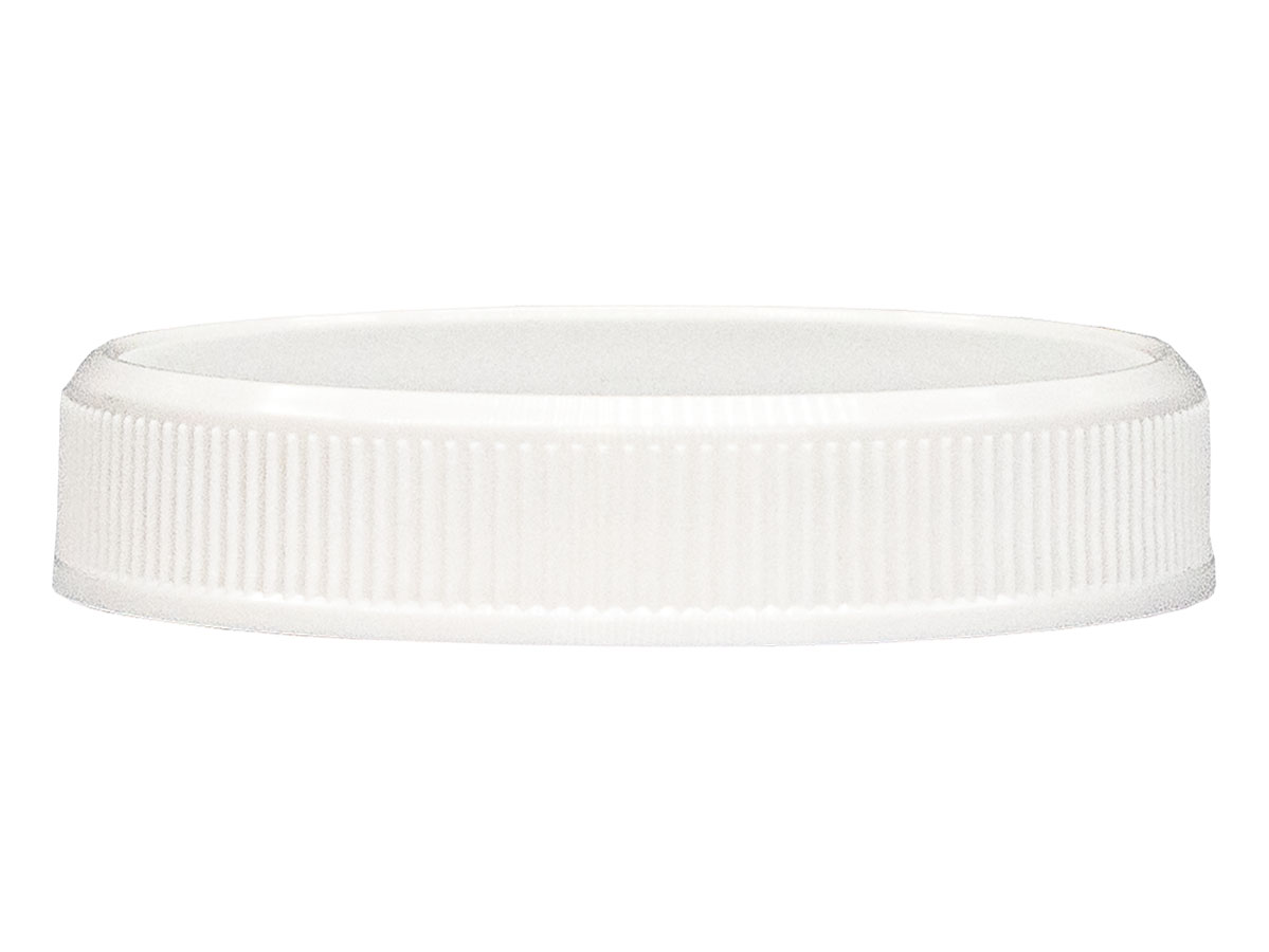 58/400 Finish, White, Caps, Fine Ribbed, Matte Top, Linerless