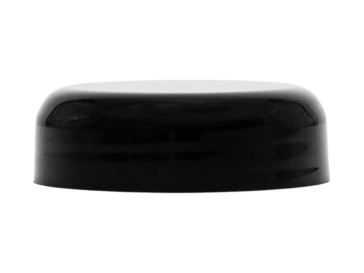 58/400 Finish, Black, Caps, Smooth, Dome Style, Foam Lnr