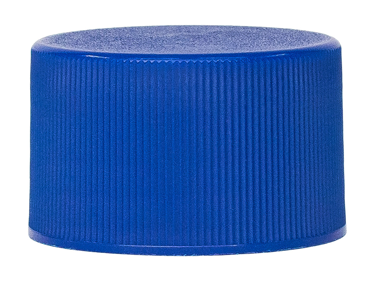 38/430 Finish, Blue, Caps, Fine Ribbed, Stipple Top, Pulp/HS Lnr