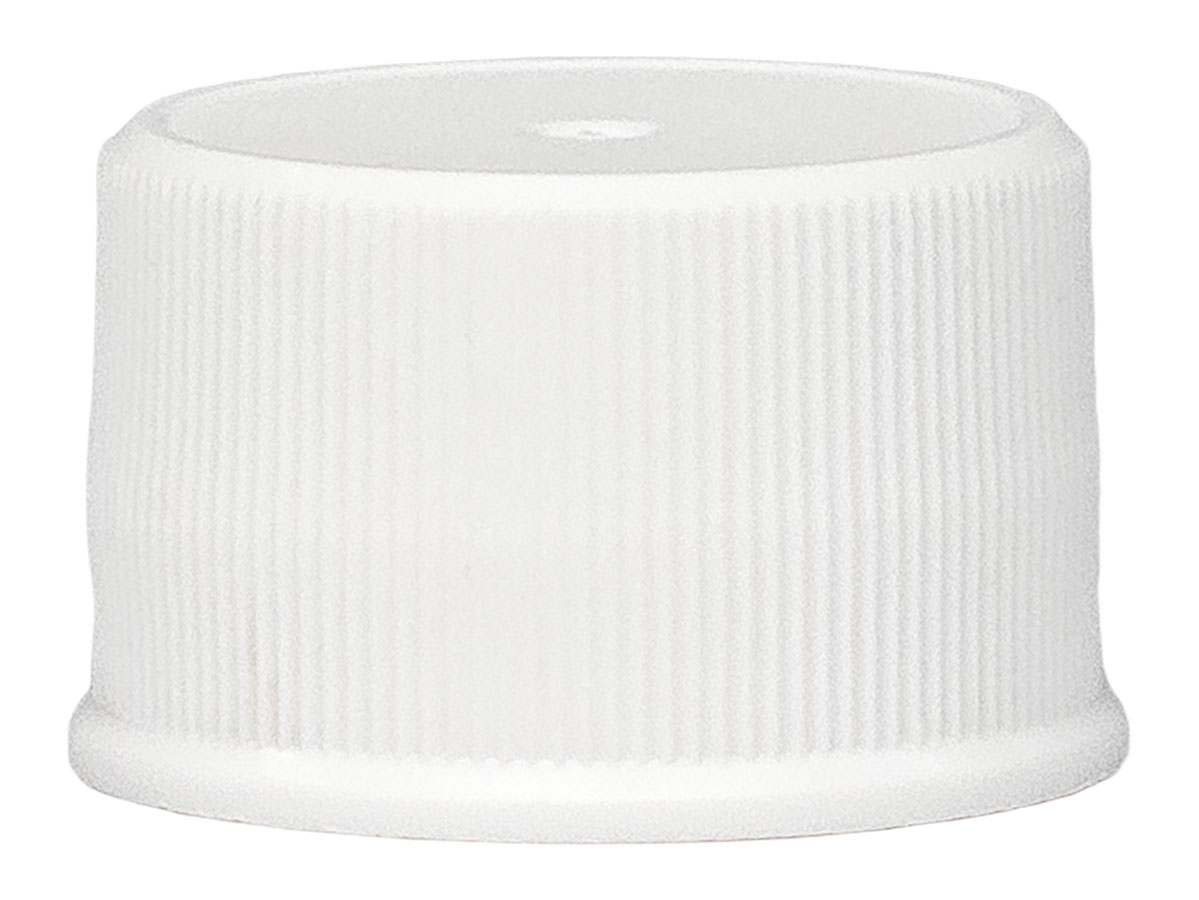 24/410 Finish, White, Caps, Fine Ribbed, Matte Top, Foam Lnr