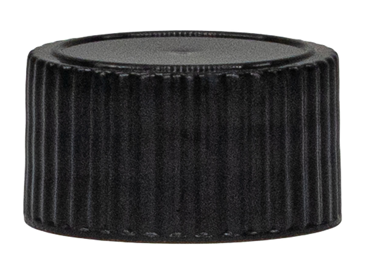 18/400 Finish, Black, Caps, Fine Ribbed, Smooth Top, Cone Lnr