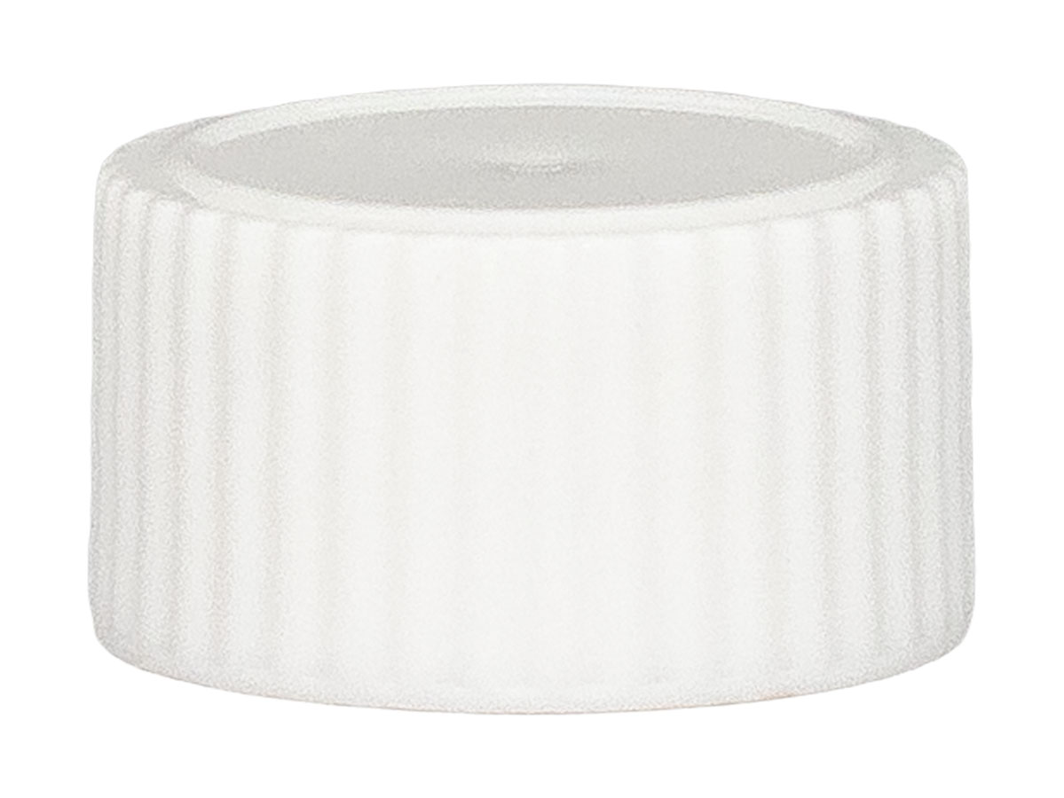 18/400 Finish, White, Caps, Fine Ribbed, Smooth Top, Cone Lnr