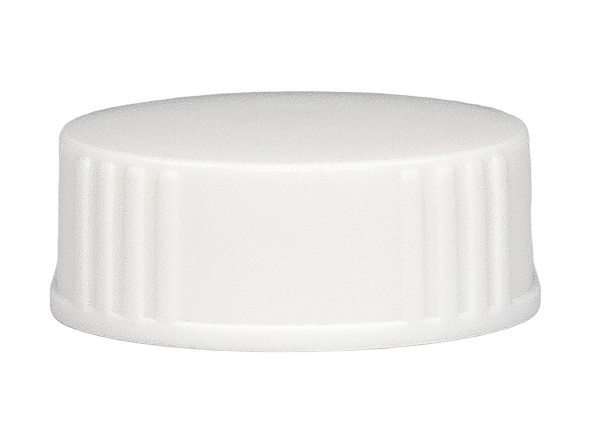 28/400 Finish, White, Caps, Ribbed, Smooth Top, Cone Lnr