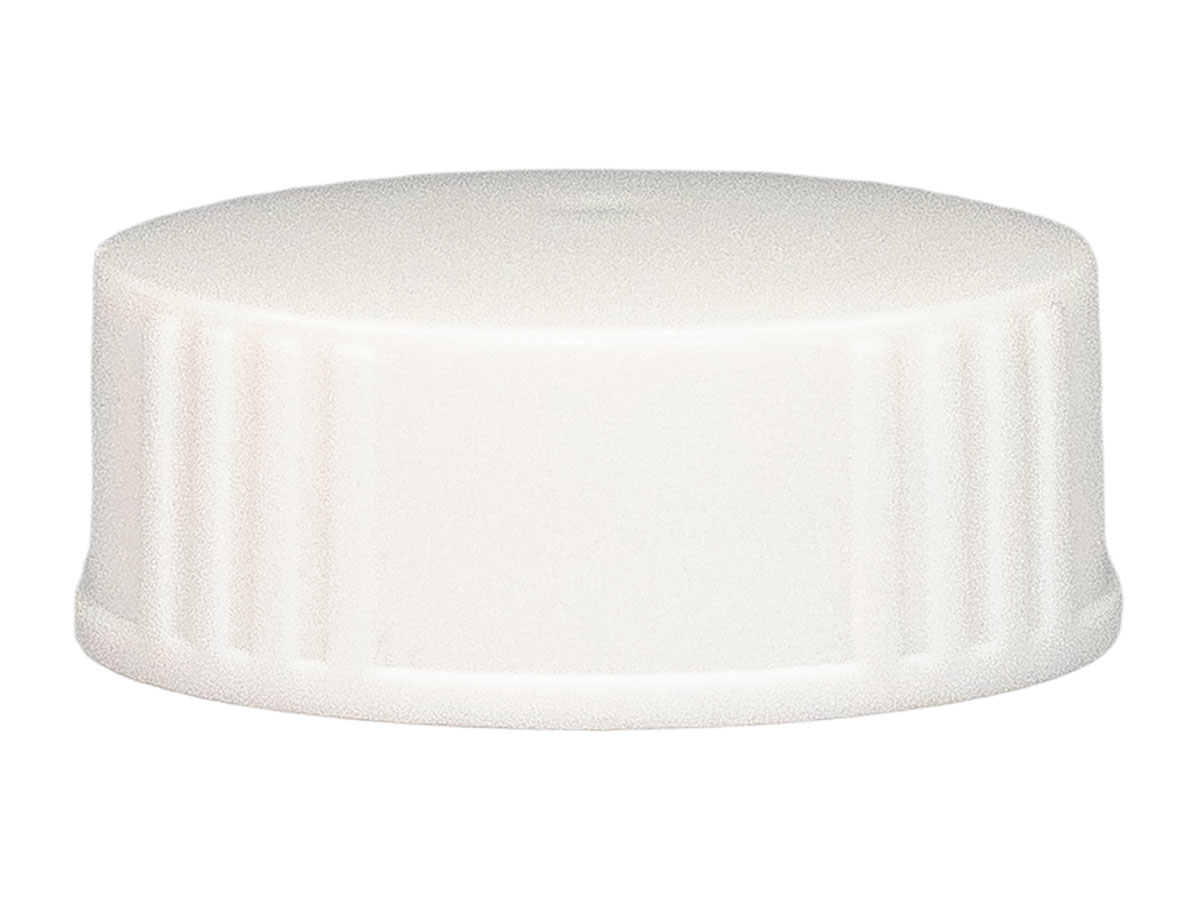 28/400 Finish, White, Caps, Ribbed, Smooth Top, Cone Lnr