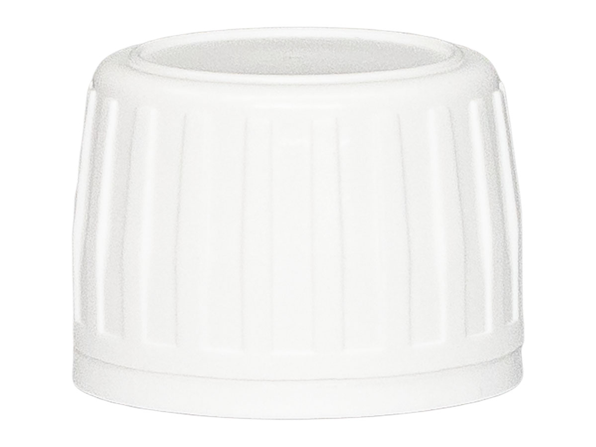 28mm Te Finish, White, Caps, Ribbed, Matte Top, Foam Lnr