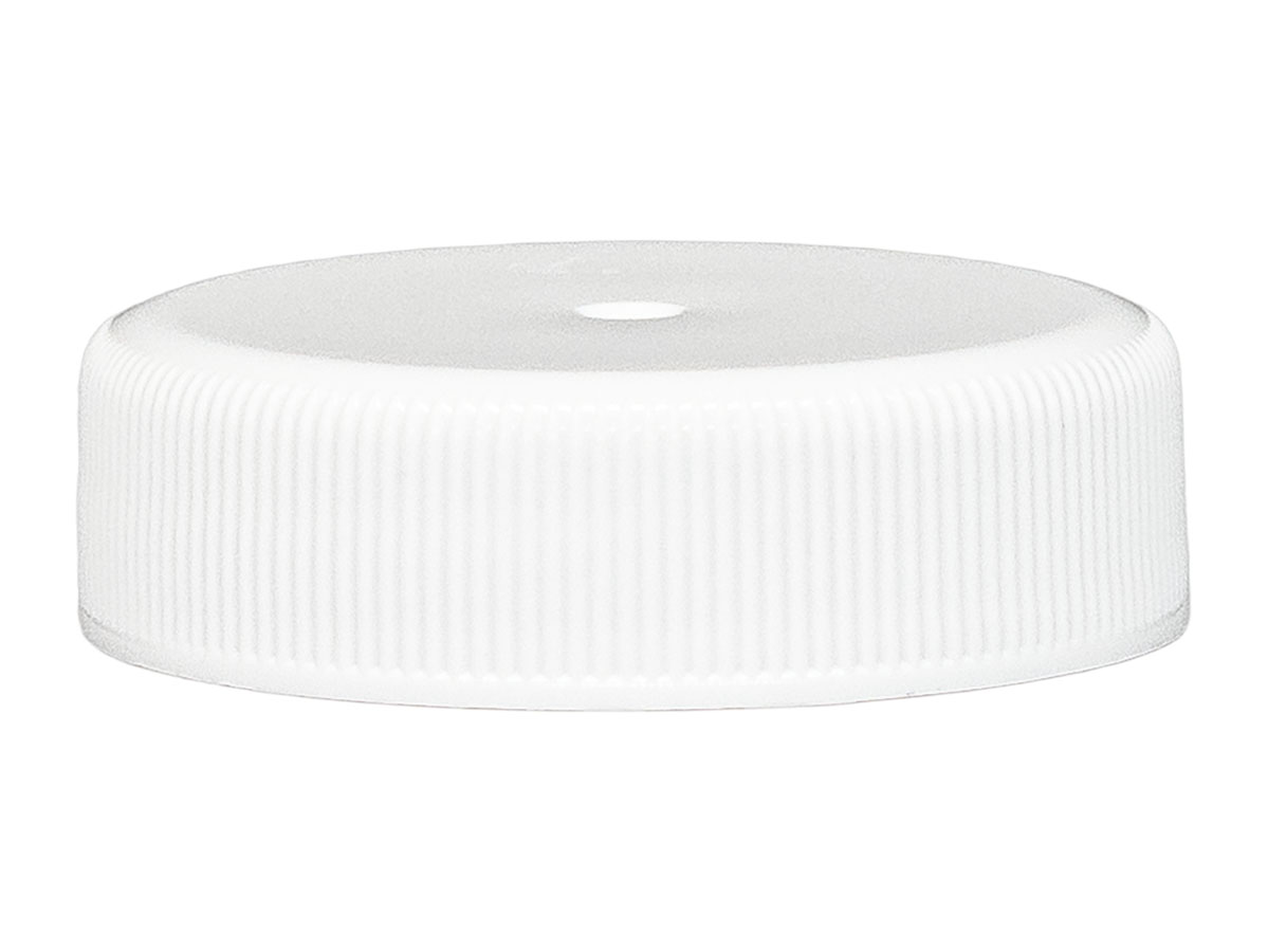 38/400 Finish, White, Caps, Fine Ribbed, Smooth Top, Foam Lnr