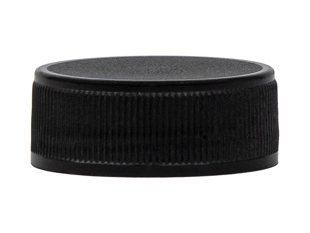 28/400 Finish, Black, Caps, Fine Ribbed, Matte Top, Foam Lnr