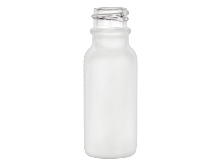 1/2 oz., 18/400 Finish, White, Bottles, Glass, Boston Round