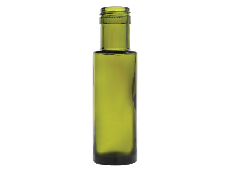 100 mL, 31.5mm ROPP Finish, Green, Bottles, Glass, Olive Oil Style Round (Dorica)