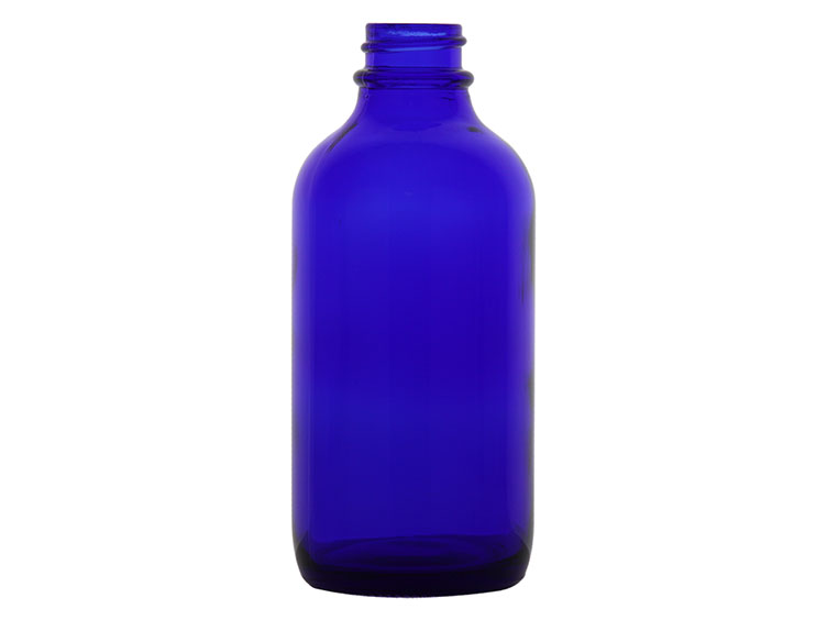 4 oz., 22/400 Finish, Cobalt Blue, Bottles, Glass, Boston Round